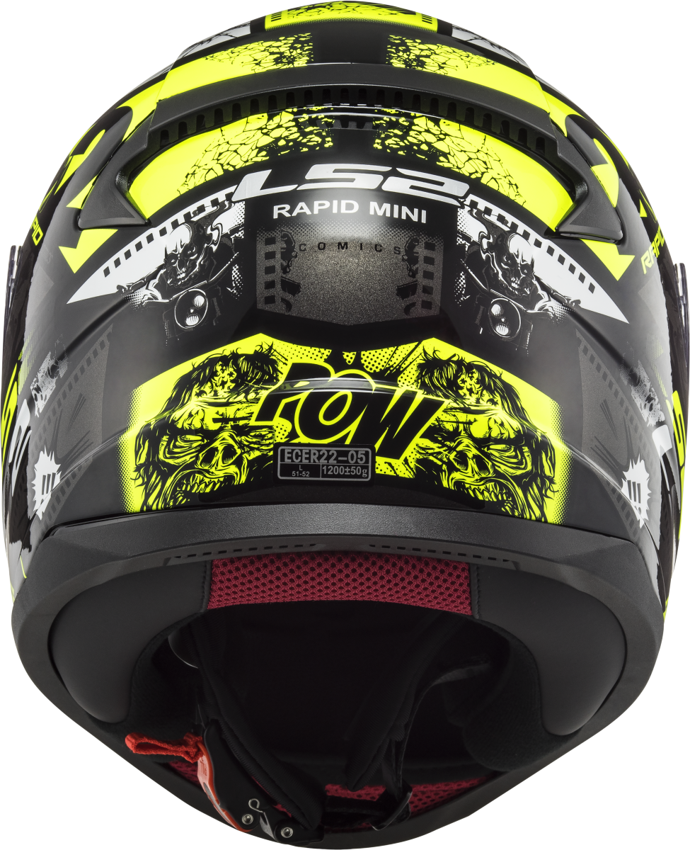 Kinderhelm LS2 Rapid Mini Vignette Schwarz Gelb