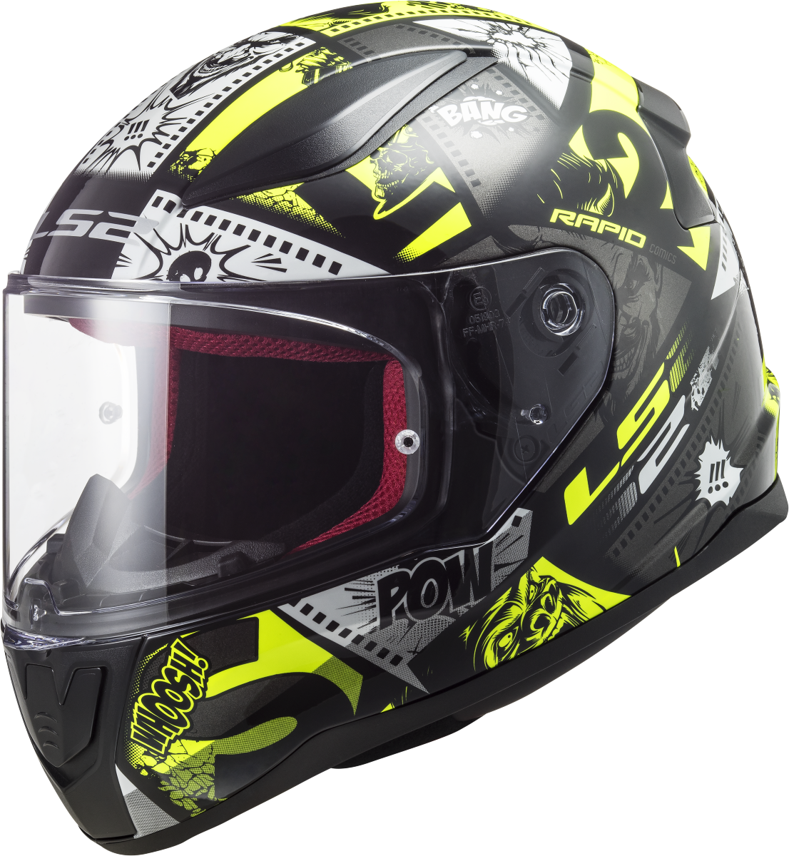 Kinderhelm LS2 Rapid Mini Vignette Schwarz Gelb