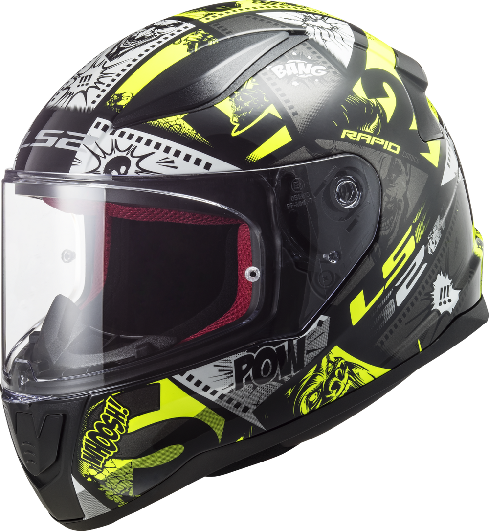 Kinderhelm LS2 Rapid Mini Vignette Schwarz Gelb