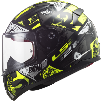 Kinderhelm LS2 Rapid Mini Vignette Schwarz Gelb
